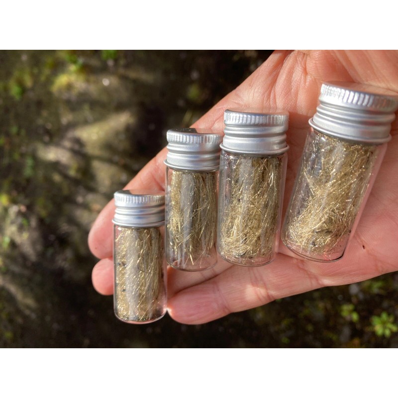Olivine Crystal Volcanic, Pele’s Hair, Olivine Mineral Glass Specimens ￼10ml.