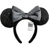 XXXPOWERXXX Mouse Ear Bow Headbands,Black Bow Hairbands Hair Accessories,Glitter Party