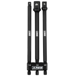 ARES 22023-6-Inch Impact Grade Socket Adapter Set - Turns Impact Drill Driver into High Speed Socket Driver - 1/4-Inch, 3/8-Inch, and 1/2-Inch Drive