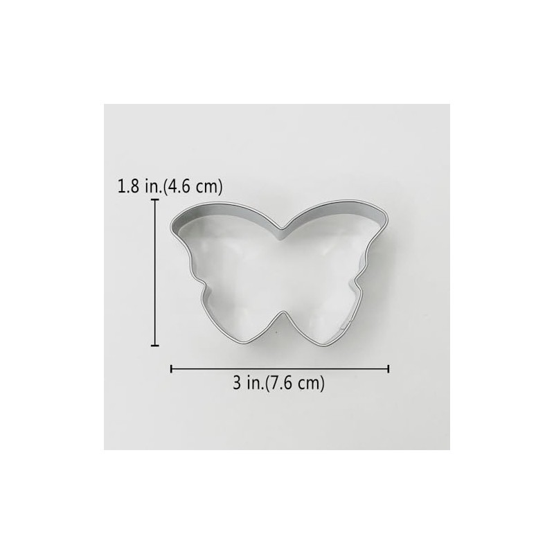 LILIAO Butterfly Cookie Cutter, 3 x 1.8 inch, Stainless Steel
