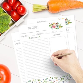 Lubudingjoy Premium Recipe Paper for 8.5" x 11" Recipe Binders, Brilliant Design Letter-Size Recipe Card Sheets 30 Count, Full Size Recipe Refill Pages for Recipe Book