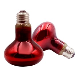 Heat Glow 2-Piece Infrared Spot Lamp, 50 W, Day and Night Use, For Reptiles and Amphibians, Infrared Thermal Lamp, For Reptiles and Amphibians, Deep Heating & Humidity Compatible