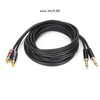 JORINDO Dual 6.35mm Male to Double RCA Male Cable Audio