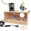 Bird House Incubator, Bird Nesting Box with Heat Lamp, 75W