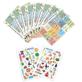 Recipe Sorting Labels for Organizing Recipe Book, Stickers for Enrichment Kitchen Notes, Cookbook Index Tabs Labels