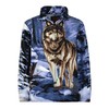 Men's Women's Sweater Jacket Full Zip Fleece Wolf Wildlife Sweatshirt