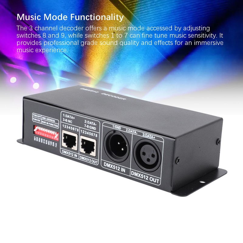 3 Channels DMX 512 Decoder Iron PCB RGB LED Controller
