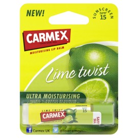 Carmex Lime Twist Ultra Moisturising Lip Balm SPF15 For Dry Cracked Lips 4.25G