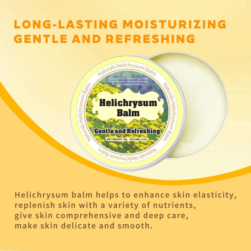 ruifengsheng Helichrysum Balm - 2.5oz, Helichrysum Gymnocephalum, Shea Butter, Beeswax,