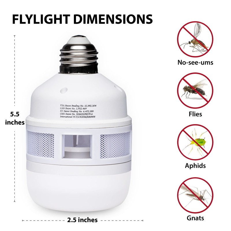 CLEANRTH Flylight – LED Light Bulb That Attracts Flies, Flying