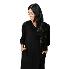 Copper Pearl Everyday Robes for Women: Soft, Lightweight Bathrobe for Women, Maternity and Postpartum Robe - Buttery, Knee-Length, Cute, Adjustable Bathrobe - Midnight - Medium