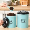 Honeydak 2 Pack Dog Treat Container Metal Pet Food Jar