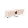iplusmile Rectangle Unfinished Wood Jewelry Box with Hinged Lid for