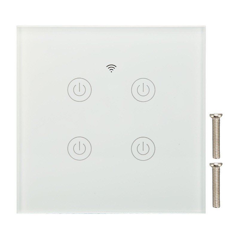 WiFi Smart Wall Light Switch Tempered Glass Remote Control Wireless