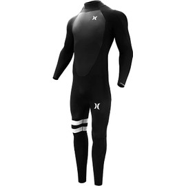 Hurley Mens Wetsuit - Fusion 302 3/2MM Long Sleeve Full Wetsuit with Back Zip - Glued and Blindstitched Neoprene Full Body Wet Suit (Small)