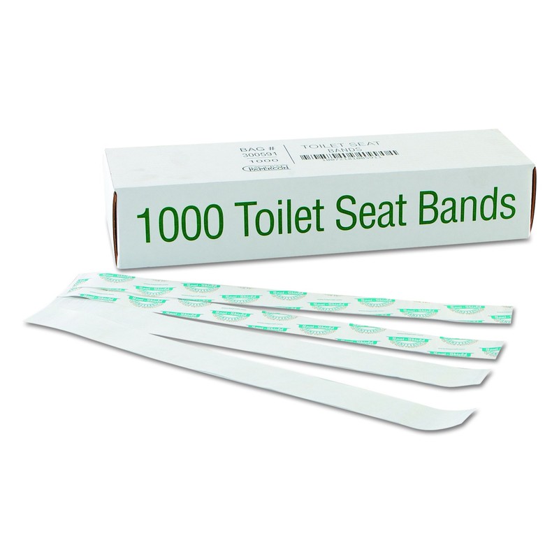 Packaging Dynamics Bagcraft 300591 Sani/Shield Printed Toilet Seat Band, Paper,