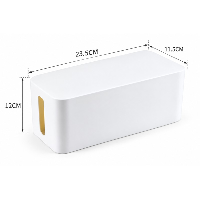 Desktop Cable Storage Box, Dustproof Power Strip and Socket Organizer