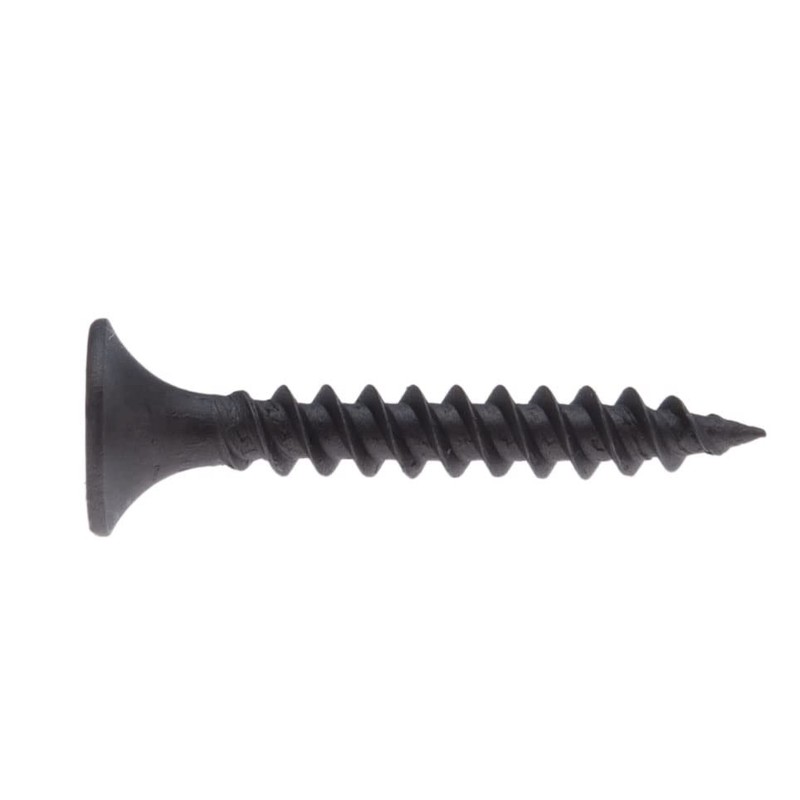 3.5 x 45 mm Drywall Black Screws, Plaster Hoods, Self-Tapping