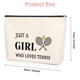 Tennis Girls Gift Tennis Gifts for Tennis Lovers Inspirational Makeup Bag for Tennis Player Birthday Gift for Women Tennis Partners Tennis Themed Gift for Girls Tennis Fan Coach Team Friends