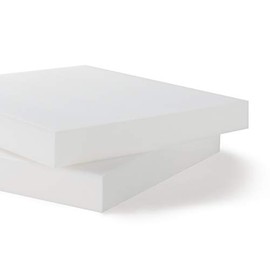 Subrtex RV Foam Cushion Insert Upholstery Foam Pad 2-Piece High Density Sofa Seat Square Foam Replacement for Dinning Chairs Firm Quality Foam Sheet, Great for DIY, 2''Height x 18''Width x 18''Length