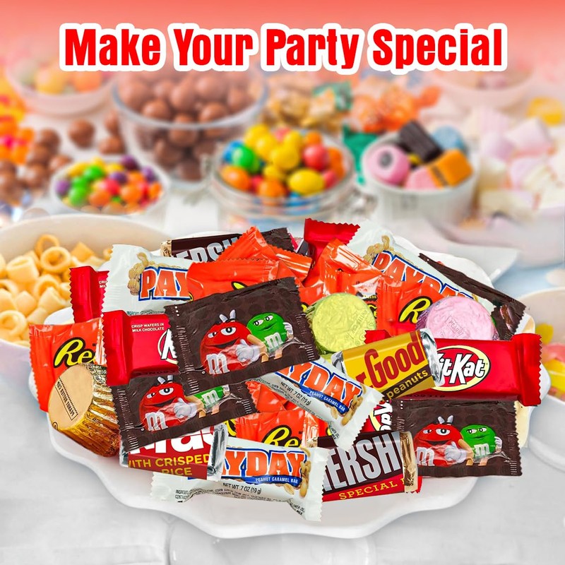 Assorted Chocolate Candy Mix - Individually Wrapped Milk, Dark, and