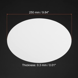 PATIKIL 9.8-inch Round Cardboard Paper, 50 Pcs Blank Disc Circles Slices for Party Decorations DIY Craft Arts Drawing Painting Writing, White