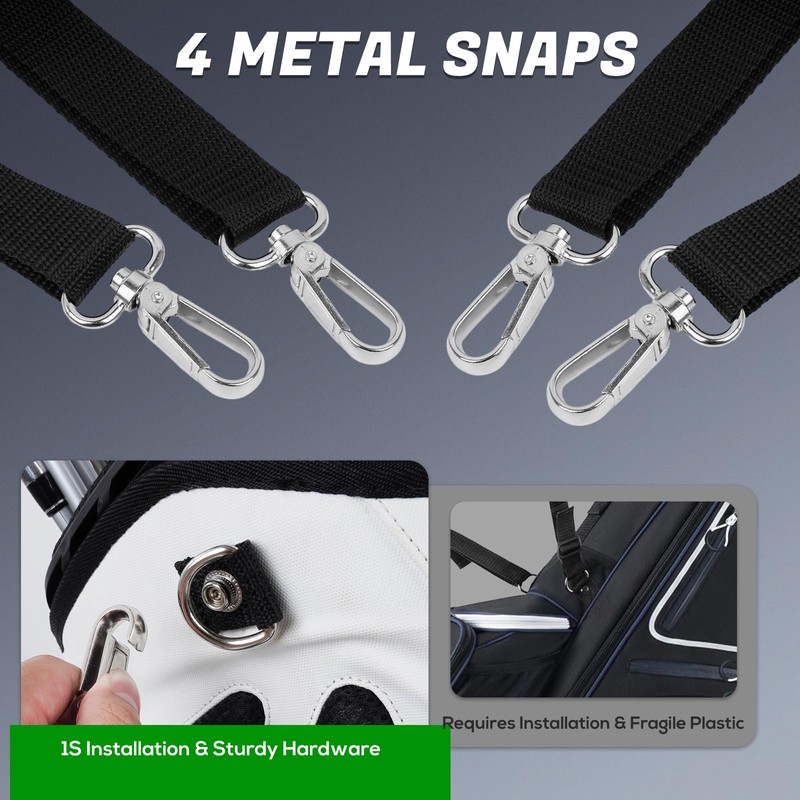 LZFAN Golf Bag Straps,Universal Replacement Double Shoulder Shoulder Straps,PU Leather