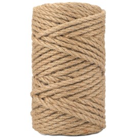 joycraft 6MM Jute Rope,164Feet Strong and Heavy Duty Jute Twine, Brown Decoration Hemp Twine String for Artworks, Gardening, Bundling, Camping, Decorating, and DIY Crafting (50M/164Ft * 6MM)