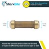SharkBite 1/2 Inch PVC Slip Coupling, Push to Connect Brass