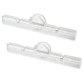 Audio Fan Magnet Clip, Same Wide as A4 (Vertical) Magnet Holder for Whiteboard, Refrigerator, 20cm Wide, Clear, NSH6049, 2 Pieces