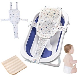 Baby Bath Seat, Insert Baby Bath Insert, Infant Newborn Bath Seat, Baby Bath Insert, with a Square Scarf, for Infants from 0 to 24 Months