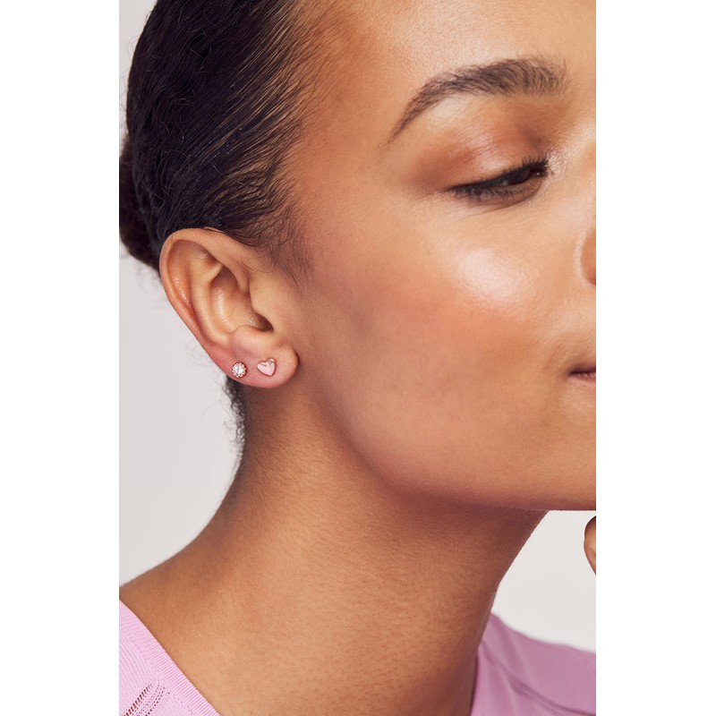 Ted Baker Harly Tiny Heart Stud Earrings For Women (Rose