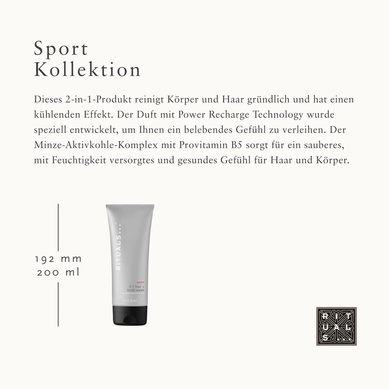 RITUALS Sport 2-in-1 Hair + Body Wash, 200 ml