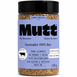 MUTT Aderezo para Perro en Polvo 100% Natural, Res 85 Gramos