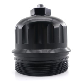 Fuel Filter Housing Cap Aluminum with Drain Plug Compatible with 2017-2020 GM Duramax 6.6L L5P Chevy Silverado/GMC Sierra 2500HD 3500HD