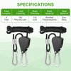 iPower 4 Pairs 1/8 Inch Adjustable Heavy Duty Rope Hanger