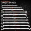 HORUSDY 10-Piece Extra Long Ratcheting Wrench Set with Tool Bag,
