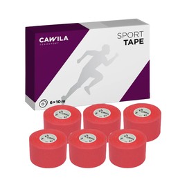 Cawila Sports Tape Set of 6 Colour 3.8 cm x 10 m Red One Size