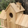 STARSWR Bird Houses for Outside,Outdoor 3 Hole Bird House Room