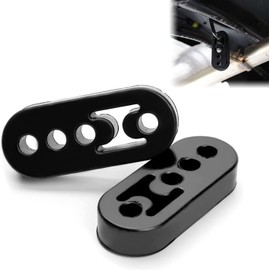 2 Pieces Car Exhaust Hanger, Universal Car Exhaust Holder, 4 Holes Exhaust Insulator, 12 mm Rubber Exhaust Tailpipe Holder Hanger for Most Cars