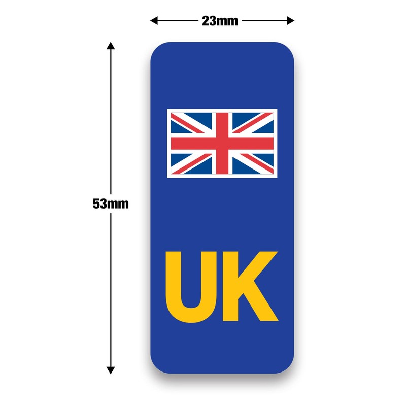 SIGNS247 UK Union Jack Flag Number Plate Vinyl Stickers United
