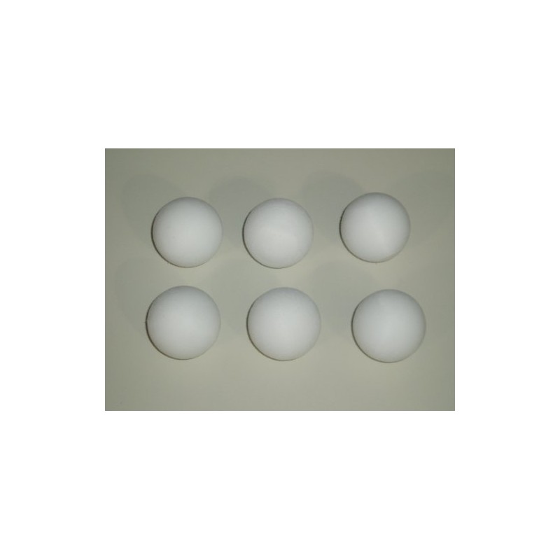 FOOTBALL TABLE BALLS 6 x 36 mm SCUFFED WHITE BALLS