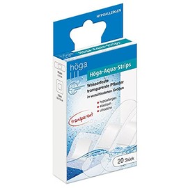 Höga - Aqua-Strips Waterproof Transparent Plasters in Various Sizes, Small