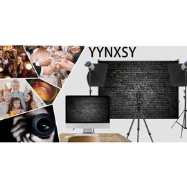 YYNXSY 7X5FT Brick Wall Backdrop Black Brick Backdrop Black Backdrop Black Brick Wallpaper Black Brick Wall Backdrop Brick Photography Backdrop Grey Brick Backdrop YY-30