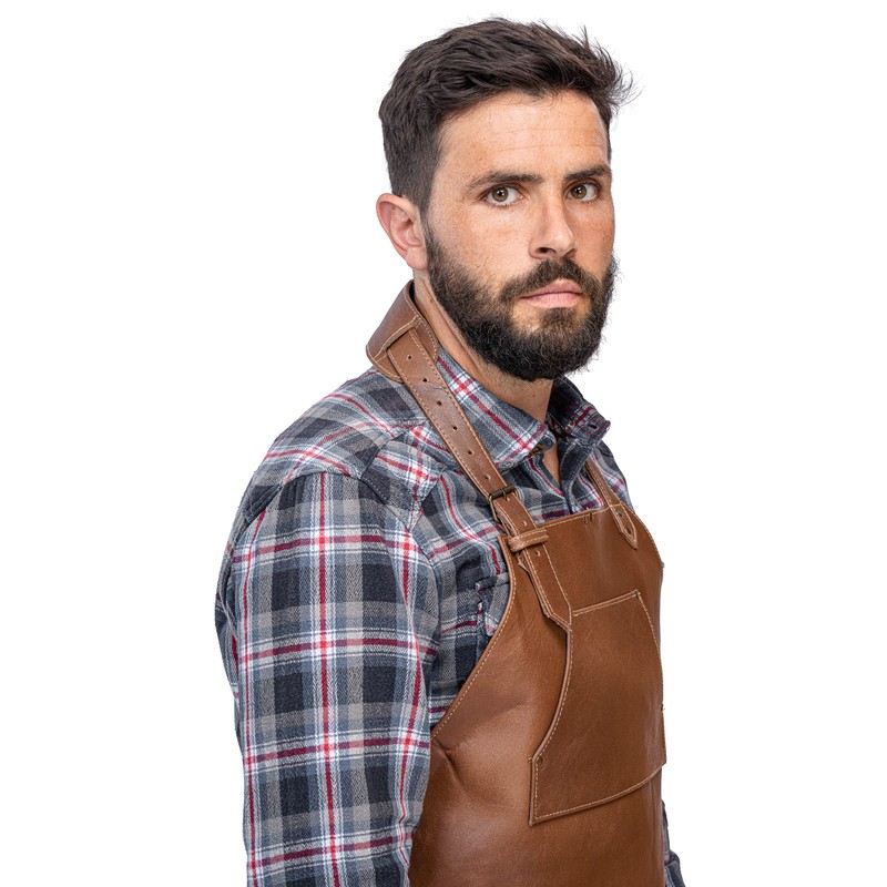 Premium Leather Apron - Full Leather handcrafted BBQ, Working, Barber