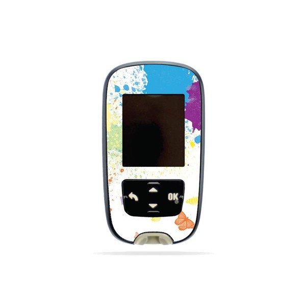 MightySkins Skin Compatible with Accu-Chek Guide - Splash of Color