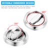 PATIKIL Recessed Door Handles, 2 Pcs Round Flush Pulls Stainless