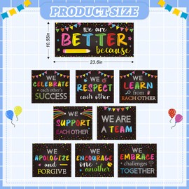 10 Pcs Classroom Motivational Posters, Growth Mindset Posters, Inspirational Bulletin Board, Positive Classroom Themes Decoration Sets for Elementary Middle High School (Better 10)
