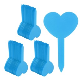HARFINGTON 200pcs Plastic Plant Labels 3.26" x 1.97" Reusable Waterproof & Sun-Proof Garden Tags for Nursery Potted Herbs Flowers, Light Blue