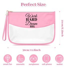 Inspirational Quotes Makeup Bag for Coworker Friends Office Team Appreciation Gifts for Coworkers Colleague Boss Lady Clear Cosmetic Bag Birthday Christmas Thank You Present for Her Travel Pouch